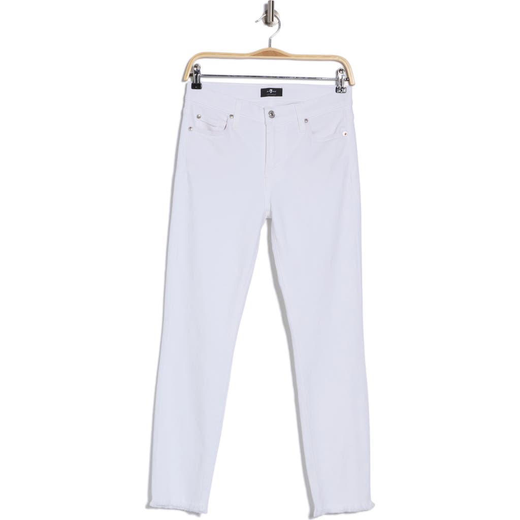 Shop 7 For All Mankind Roxanne High Waist Ankle Skinny Jeans In Whtfashion
