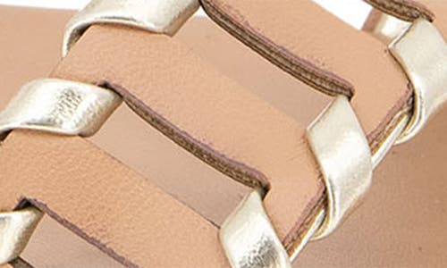Shop Bcbgeneration Lemah Braid Slide Sandal In Tan/platino