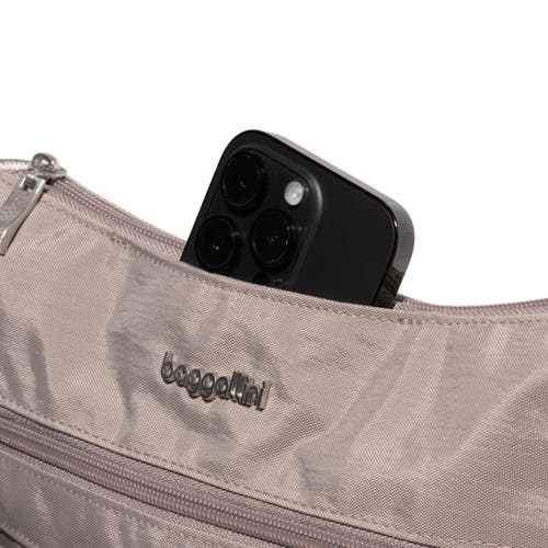 Baggallini Women's Modern Everywhere Slim Crossbody Bag With Rfid Wristlet In Moonrock