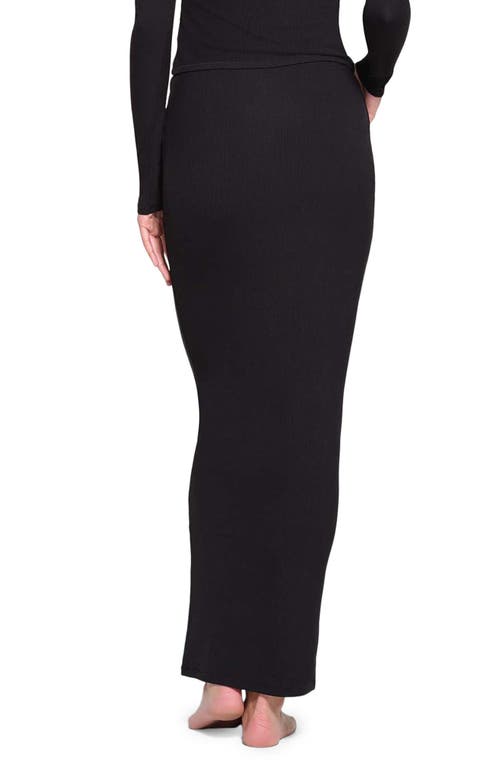 Shop Skims Soft Lounge Long Skirt In Onyx