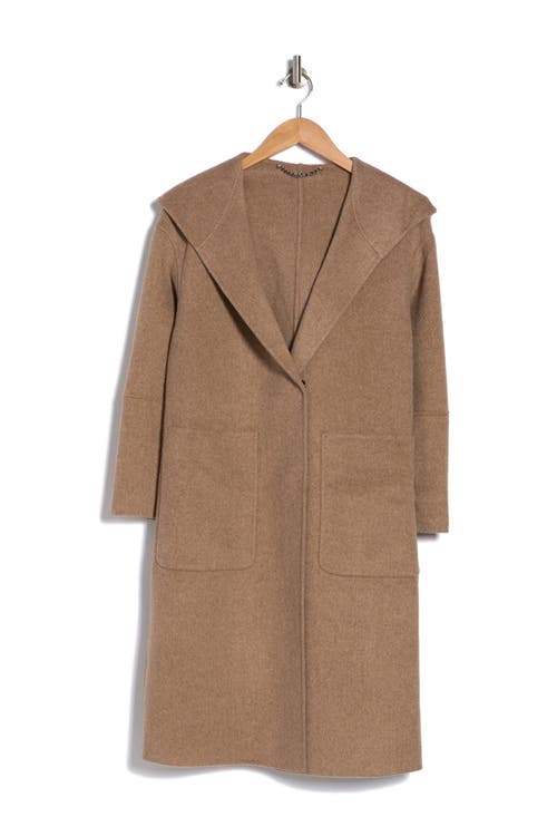 Belle & Bloom Walk This Way Wool Blend Oversized Coat In Oat