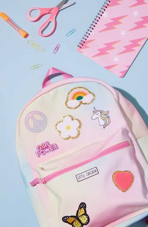 Little Chicken Patched Backpack In Pink Multi