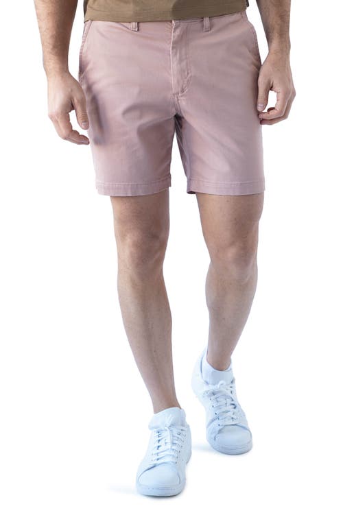 7-Inch Performance Stretch Chino Shorts in Dusty Mauve