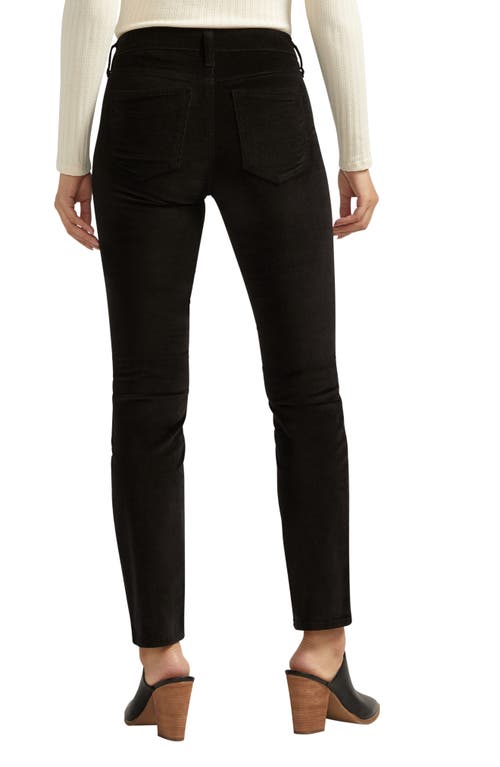 Shop Silver Jeans Co. Suki Straight Leg Corduroy Pants In Black