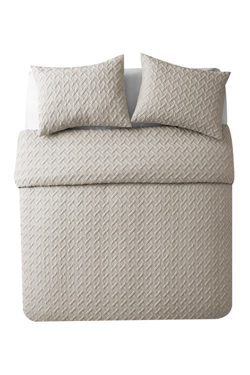 Vcny Home Nina Embossed Comforter Set In Taupe