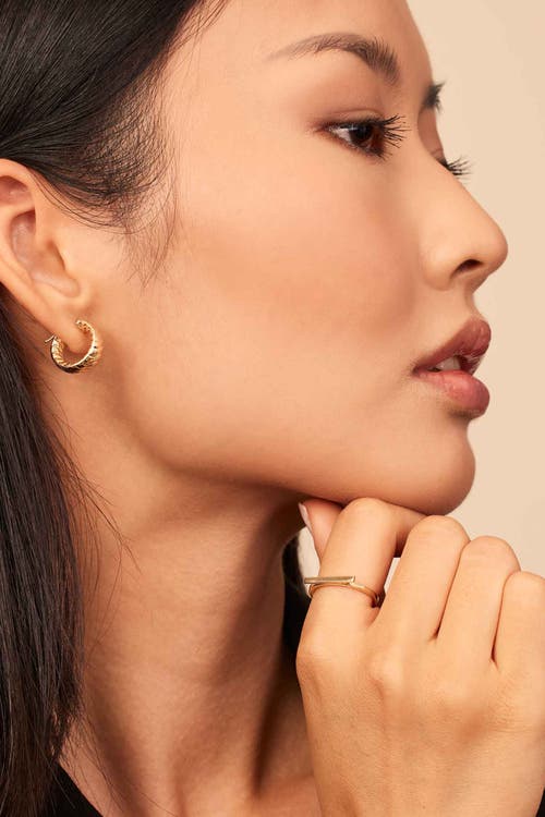 Oradina Women's 14k Rose Solid Gold Brooklyn Bar Ring In Rose Gold