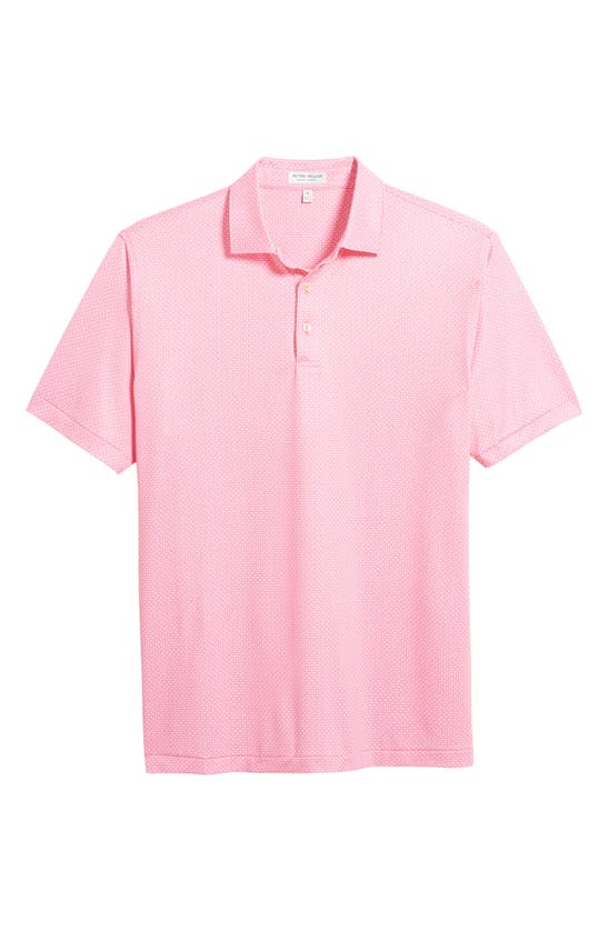 Shop Peter Millar Tessderact Performance Golf Polo In Pink Ruby