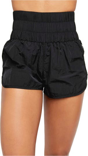 NWOT Free People FP Movement High Waisted The Way Home Nylon Short in Black  Sz S