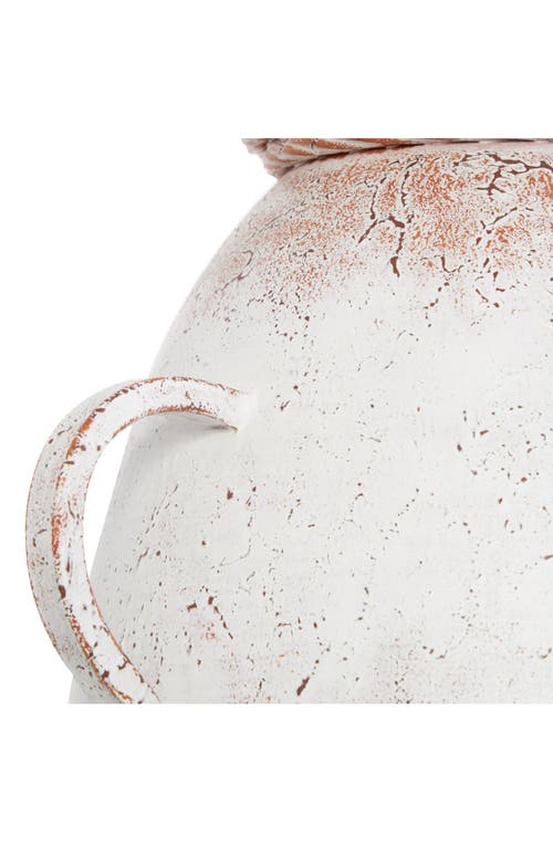 Ginger Birch Studio Metal Vase In White