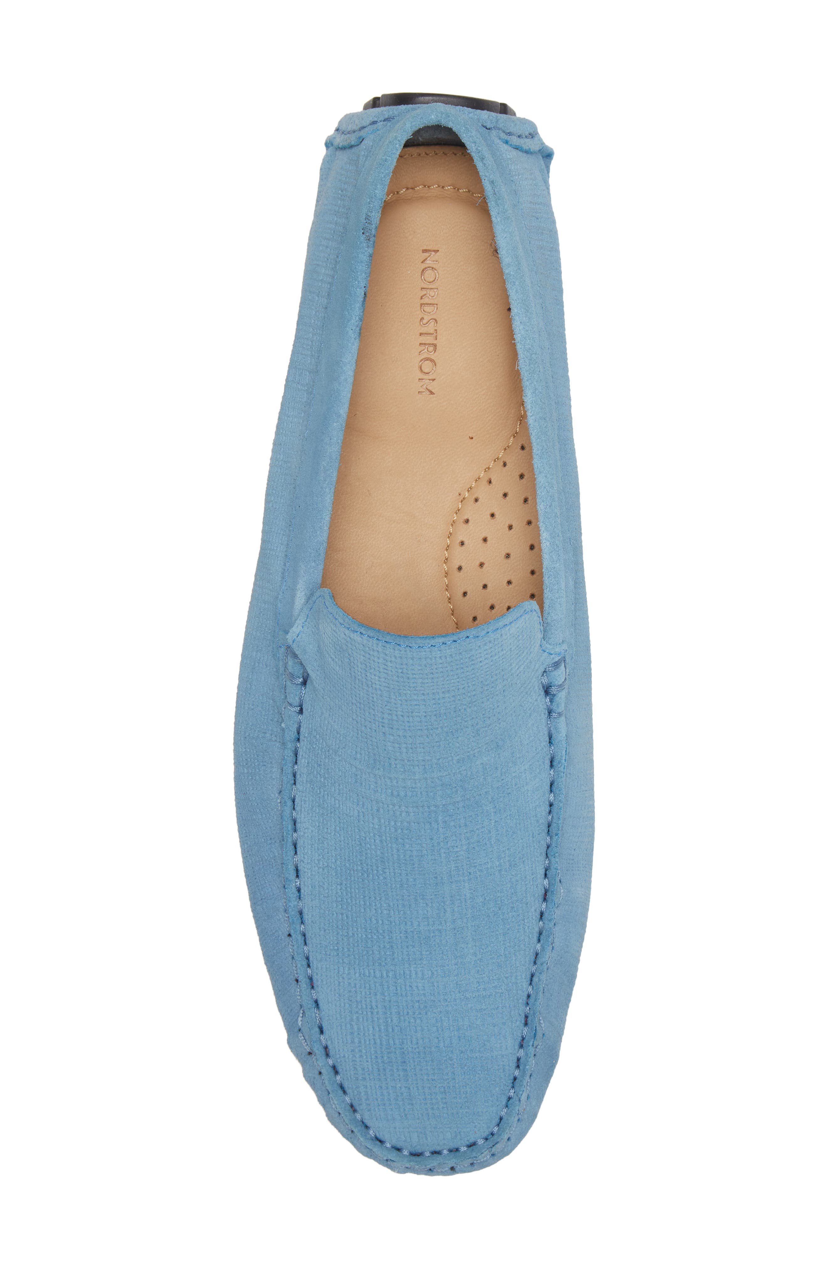 Nordstrom Bend Venetian Driving Shoe in Blue Light Textured at Nordstrom, Size 8.5