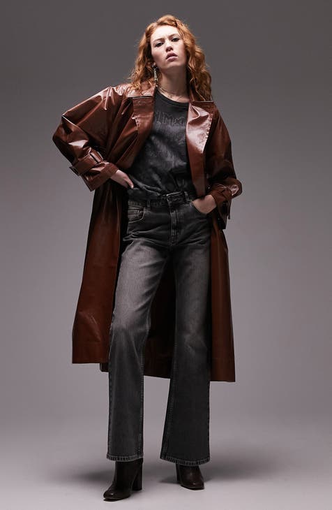 Women's Long Leather & Faux Leather Jackets | Nordstrom
