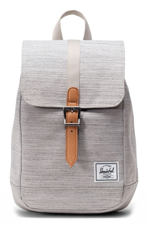 Retreat Recycled Polyester Sling Bag in Light Grey Crosshatch