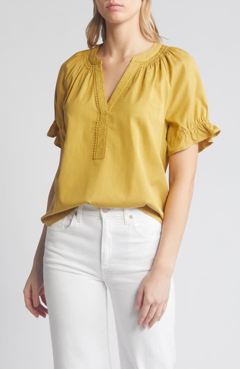 Split Neck Top
