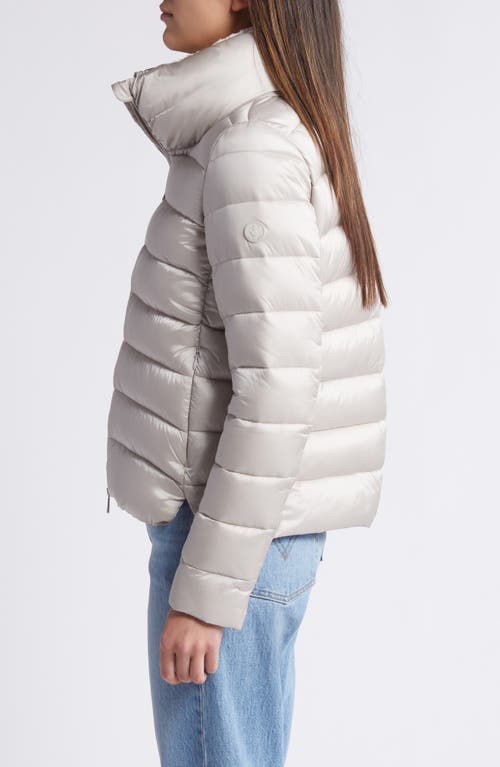 Save The Duck Elly Water Resistant Puffer Jacket In Rainy Beige