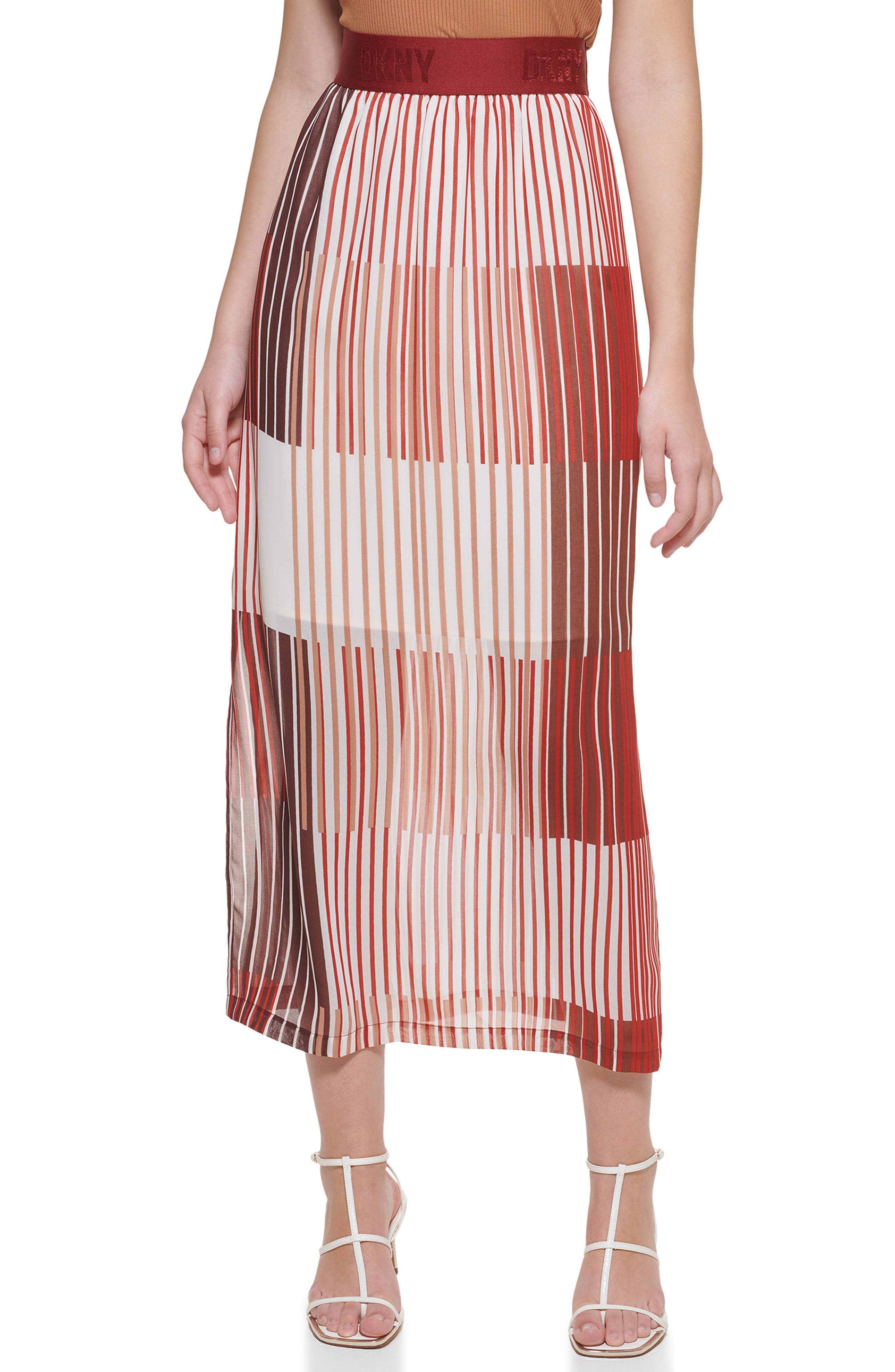 Maxi Skirt In Metallic Silver | ModeSens