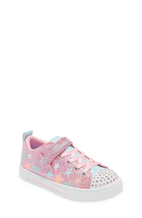 Skechers Kids' Twinkle Sparks Light-up Sneaker In Pink/multi