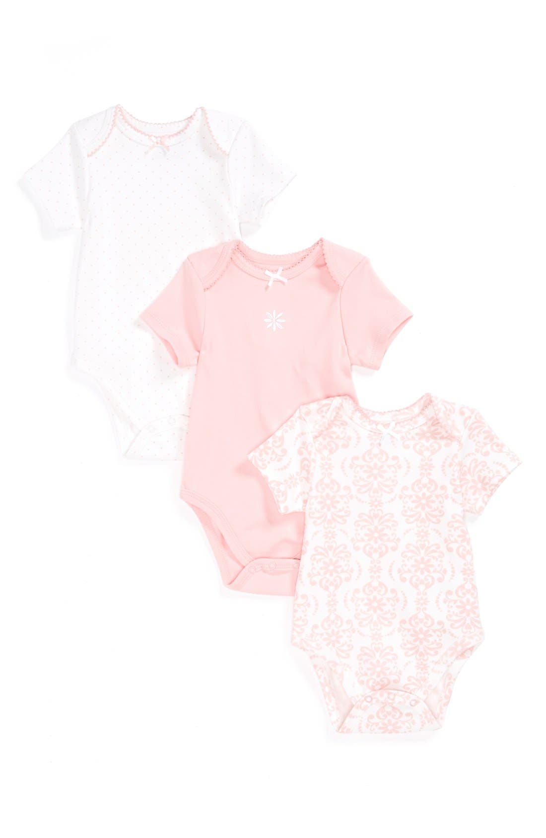 Little Me 'Damask' Bodysuits (Set of 3) (Baby Girls) Nordstrom