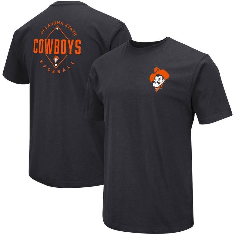 Colosseum Black Oklahoma State Cowboys Baseball On-deck 2-hit T-shirt