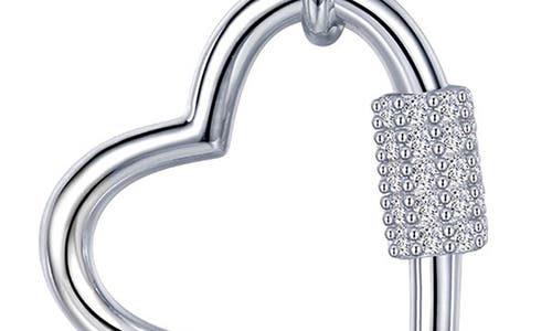 Lafonn Pavé Simulated Diamond Heart Pendant Necklace In Silver