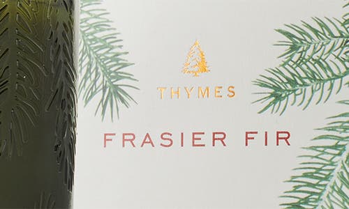 Thymes Frasier Fir Green Glass Jar Candle In Green