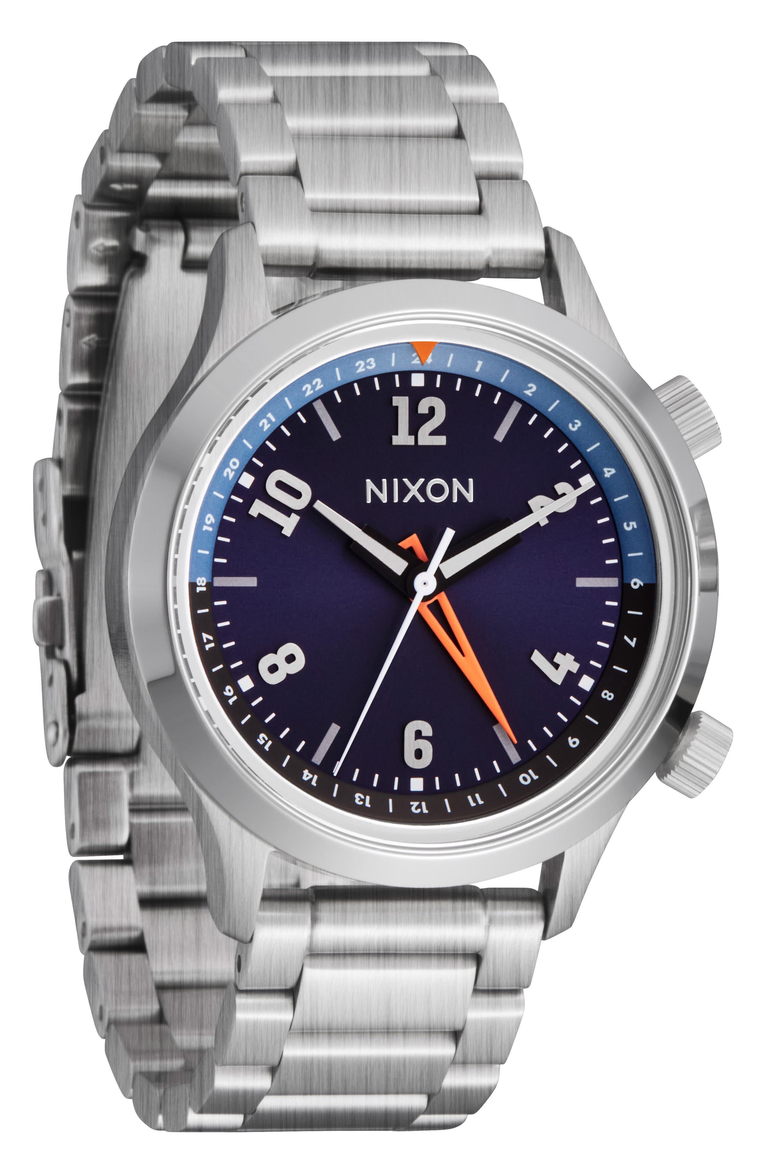 Nixon Be There Bracelet Watch, 40mm in Silver /Midnight Sunray 