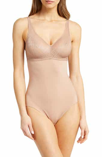 SPANX Women's Suit Your Fancy Strapless Bodysuit, Champagne Beige, Off White,  S at  Women's Clothing store
