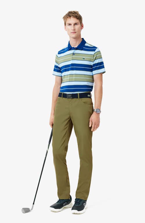 Shop Lacoste Slim Fit Performance Golf Pants In Khaki