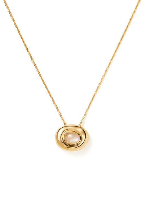Missoma Doughnut Moonstone Pendant Necklace in Gold