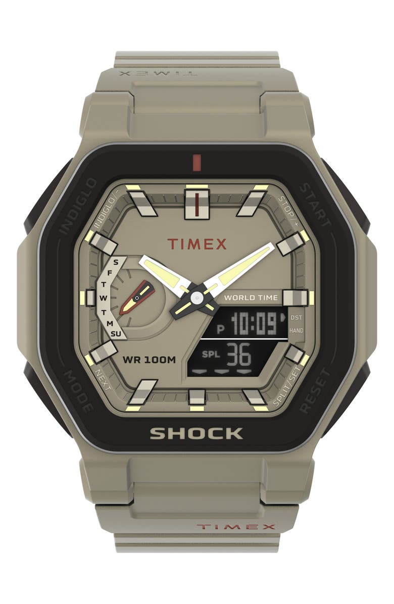 Timex® Command Encounter Ana-Digi Resin Strap Watch, 45mm | Nordstrom