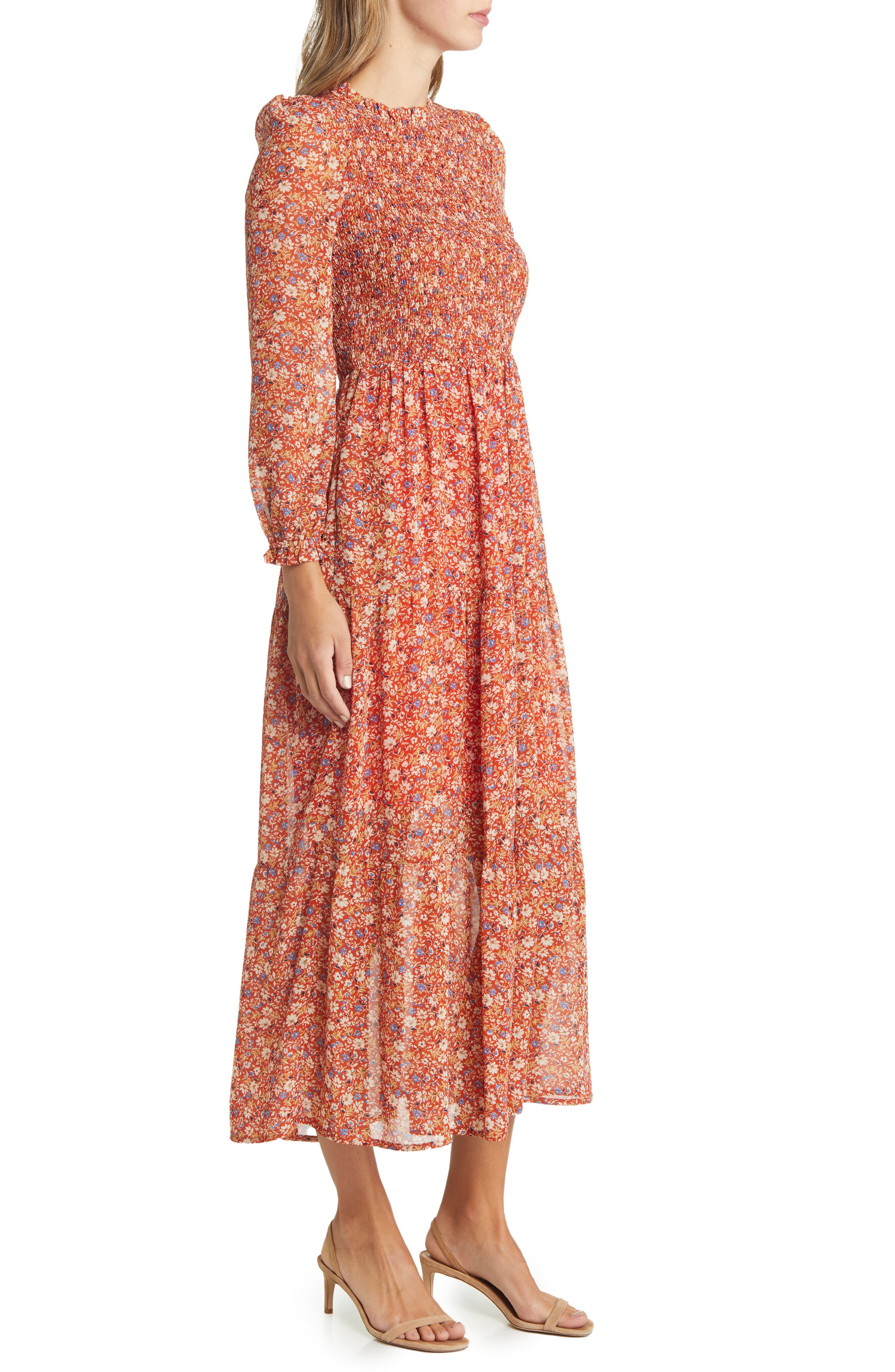 Long Sleeve Smocked Maxi Dress | Nordstrom