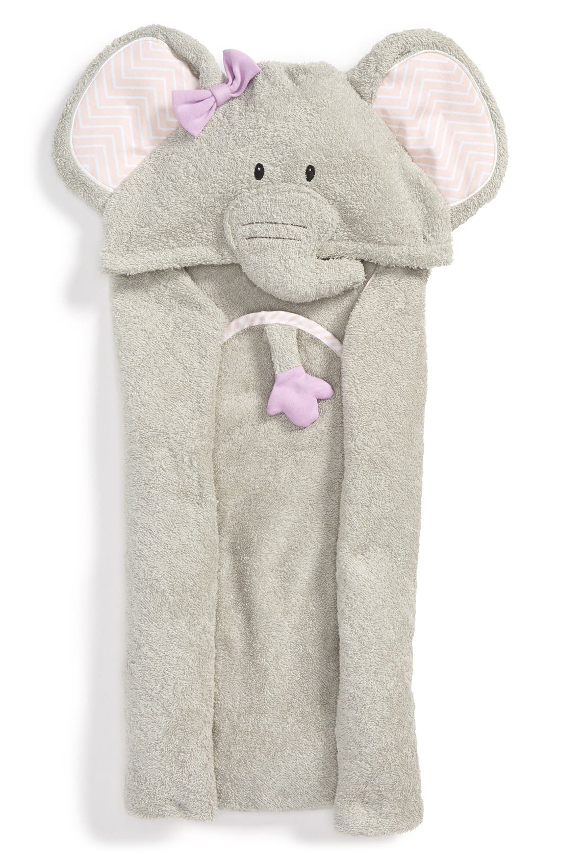 Baby Aspen 'Splish Splash' Elephant Hooded Towel (Baby) Nordstrom