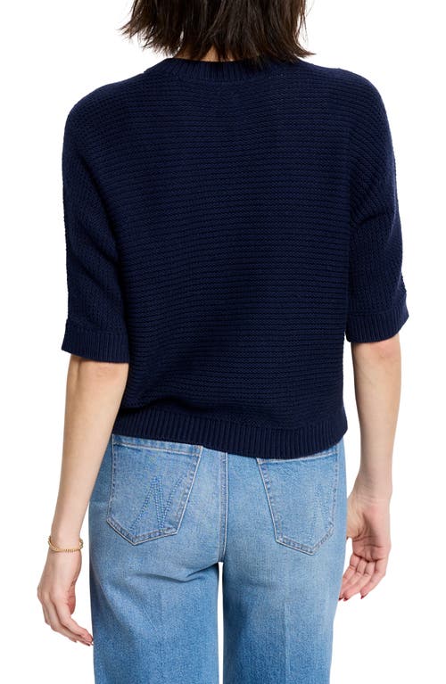 Shop Nic + Zoe Nic+zoe Easy Texture Sweater In Dark Indigo