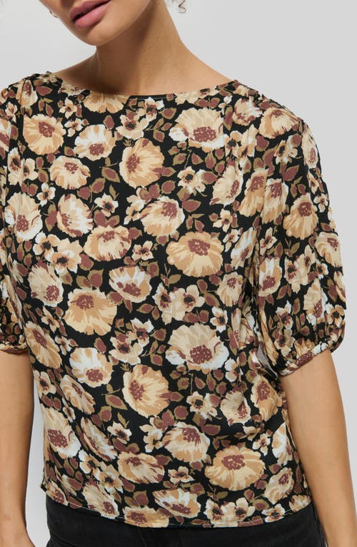 Shop Nation Ltd Luisa Floral Drape Top In Night Floral