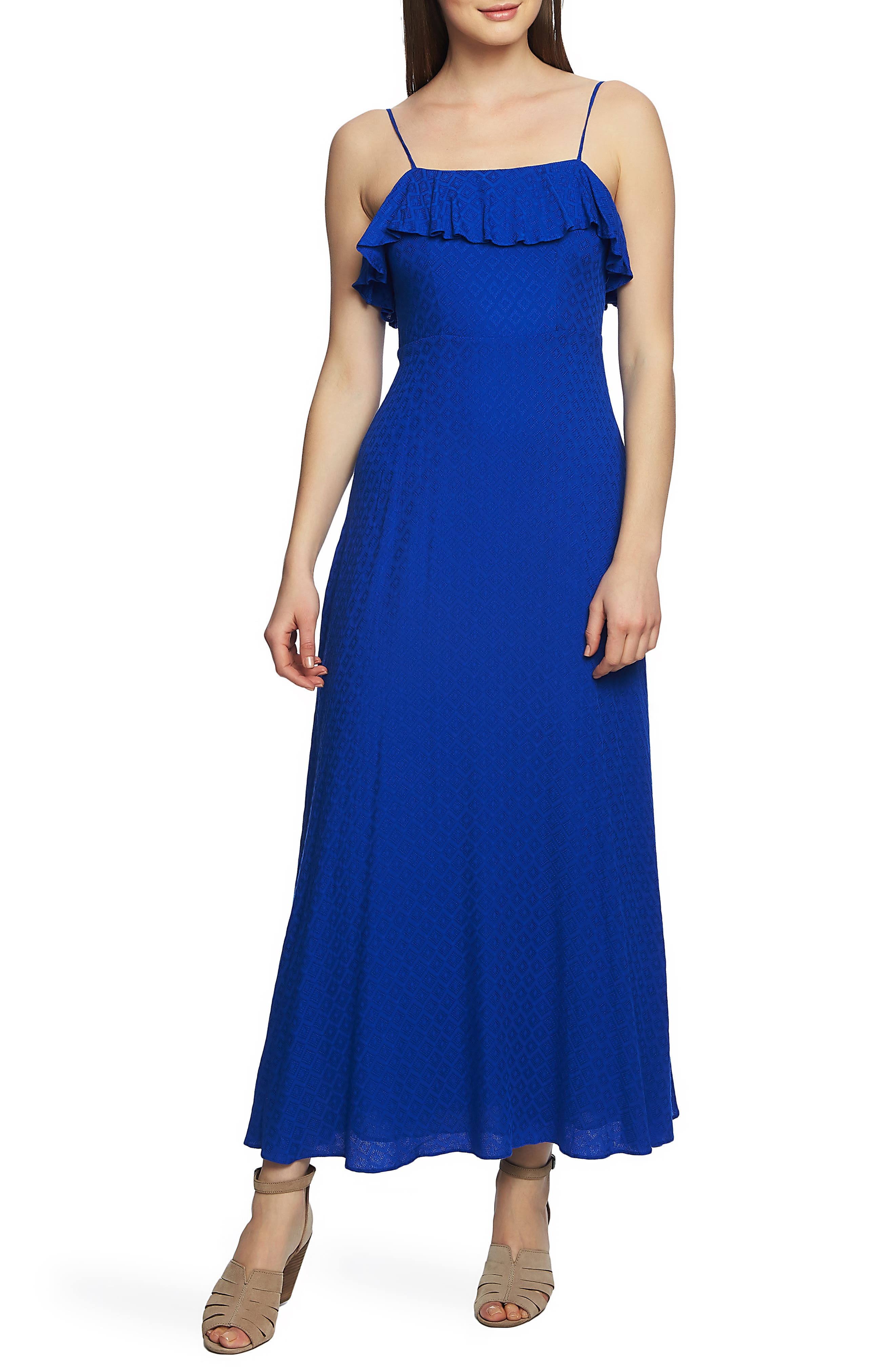 1.state Spaghetti Strap Maxi Dress, Blue