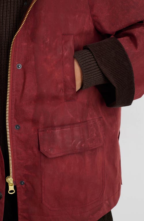 Alex Mill Chiltern Street Jacket In Waxed Cotton In Red