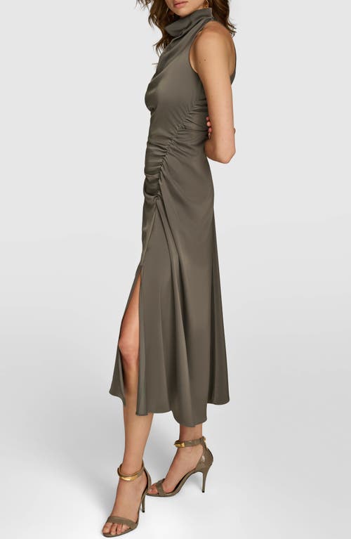 Shop Donna Karan New York Asymmetric Hem Dress In Iron