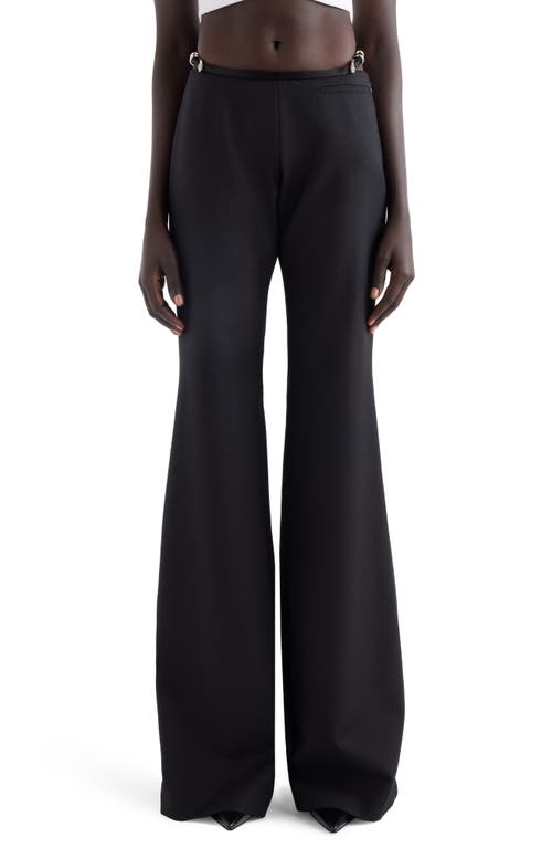 Givenchy Voyou Wool Blend Flare Leg Pants Black at Nordstrom, Us
