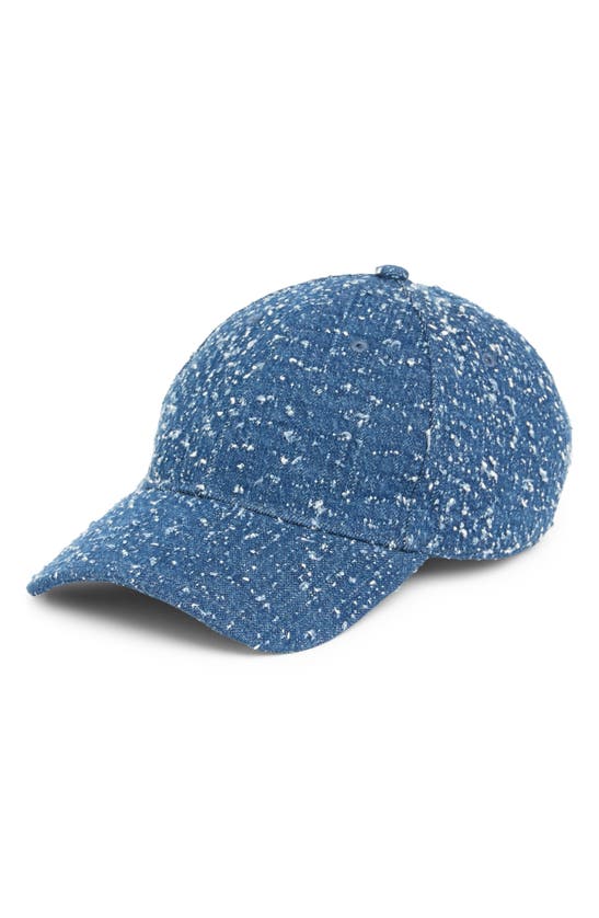 Shop Rag & Bone Harlow Denim Baseball Cap In Mid Tweed Blue