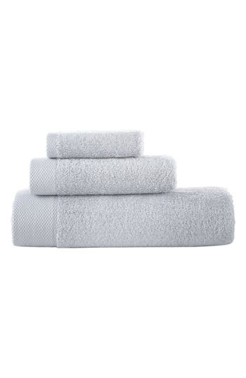 Shop Brooks Brothers 3-piece Solid Signature Cotton Towel Set In Silver