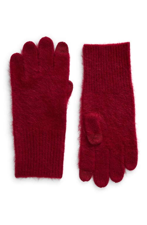 Nordstrom Brushed Cashmere Tech Gloves In Red