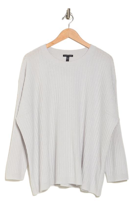 Eileen Fisher Cashmere Crewneck Sweater In Pearl