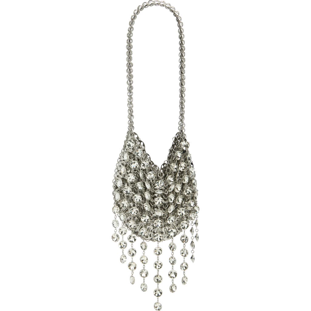 Rabanne Sac À Main Crystal Shoulder Bag In Silver