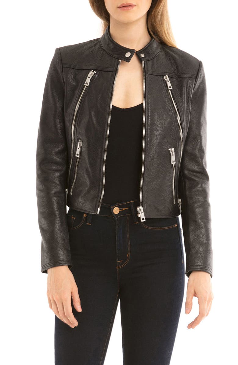 Bagatelle Textured Leather Jacket | Nordstrom