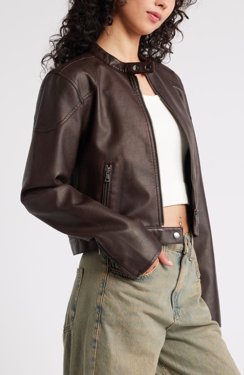 Shop Bp. Faux Leather Jacket In Brown