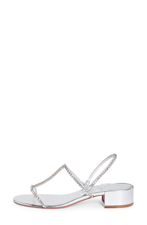 Shop Christian Louboutin Iza Queen Crystal Embellished Sandal In Silver/crystal