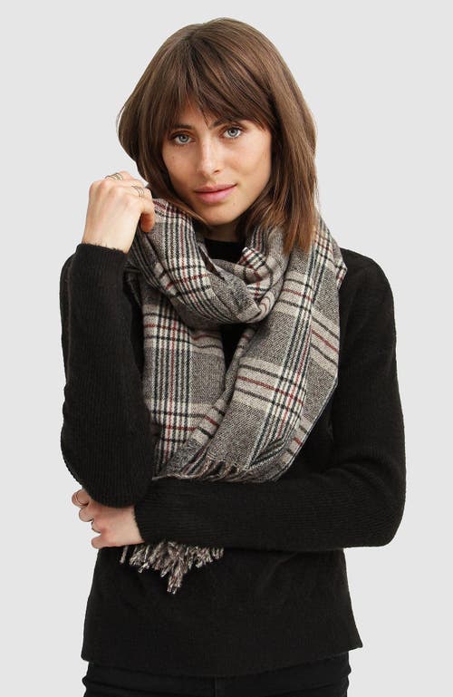 Belle & Bloom Aspen Plaid Scarf In Military