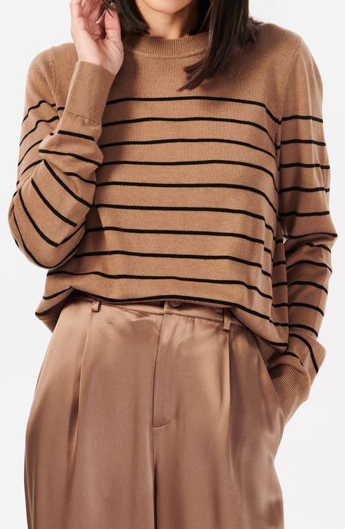 Shop Cami Nyc Lucinda Crewneck Sweater In Nutshell Stripe