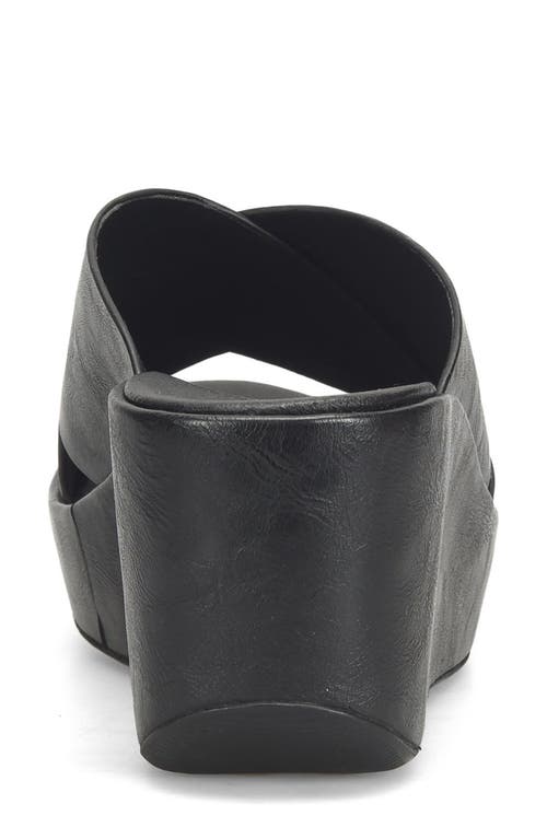 Korks Madera Wedge Sandal In Black