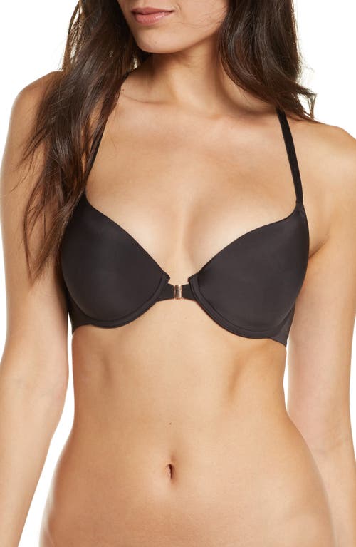 Skarlett Blue Swoon Front Close Underwire T-Shirt Bra in Black at Nordstrom, Size 30C