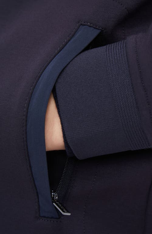 Shop Bugatchi Quarter Zip Performance Pullover In Navy